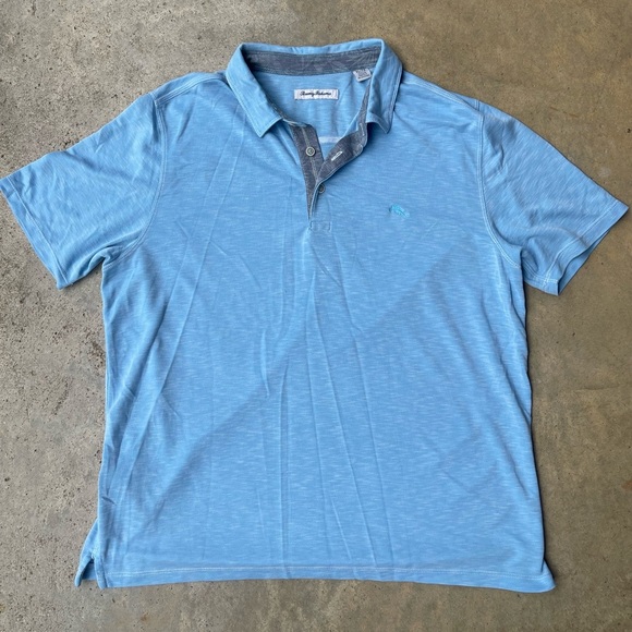 Tommy Bahama Blue Polo Shirt - Picture 1 of 4